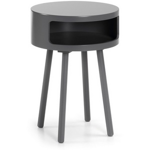 Изображение товара Журнальный стол La Forma (ex Julia Grup) Kurb (Серый/Фанера, Дерево, Каучук, МДФ) (круглая столешница, 4 ножки)