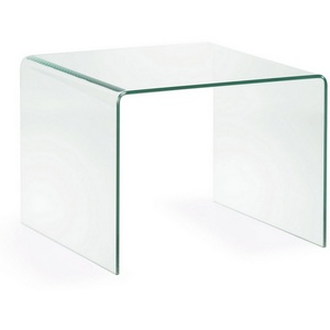 Изображение товара Журнальный стол квадратный шириной 60 см La Forma (ex Julia Grup) Burano (Прозрачный/Стекло) 23613 (I I-образная опора)
