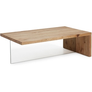Изображение товара Журнальный стол La Forma (ex Julia Grup) Tulsi (Прозрачный/Стекло, Дерево, Дуб) (прямоугольная столешница)