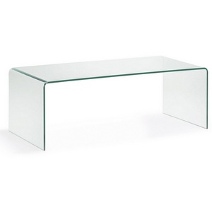 Изображение товара Журнальный стол La Forma (ex Julia Grup) Burano (Прозрачный/Стекло) 51442 (прямоугольная столешница, I I-образная опора)