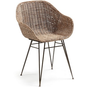Изображение товара Обеденный стул La Forma (ex Julia Grup) Chart (Сталь,Ротанг)