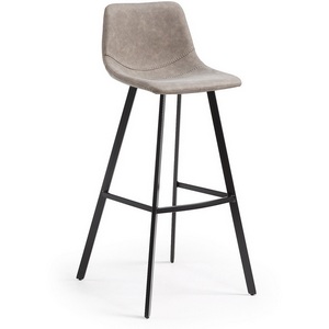 Изображение товара Барный стул La Forma (ex Julia Grup) Alve (Черный,Бежевый,Серый/ Пена,Металл,Сталь,Фанера)