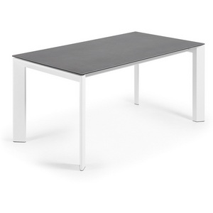 Изображение товара Стол вставка-бабочка на 8 персон обеденный La Forma (ex Julia Grup) Axis (Белый, Серый/Сталь, Керамика) (прямоугольная столешница, 4 ножки)