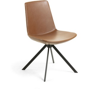 Изображение товара Обеденный стул La Forma (ex Julia Grup) Zeva (Коричневый/ Пена,Металл,Сталь)