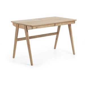 Изображение товара Компьютерный стол с деревянной столешницей офисный с ящиком La Forma (ex Julia Grup) Julia (дерево, МДФ, Ясень)