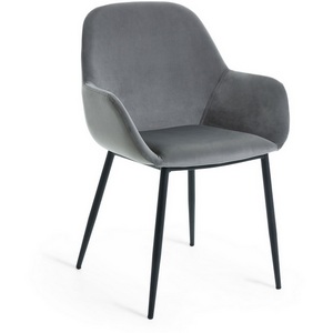 Изображение товара Обеденный стул La Forma (ex Julia Grup) Konna (Серый/ Сталь,Пена)