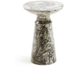 Изображение товара Журнальный стол La Forma (ex Julia Grup) Kesbury (Серый/Металл, Железо) (круглая столешница, О-образная опора)