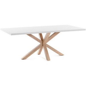 Изображение товара Стол обеденный La Forma (ex Julia Grup) Argo (Белый/Металл, Обработанная древесина, Дерево, Сталь) (прямоугольная столешница, 4 ножки)