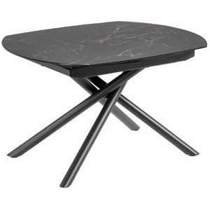 Изображение товара Стол с боковыми вставками на 8 персон обеденный La Forma (ex Julia Grup) Yodalia (Черный, Серый/Сталь, Керамика, Стекло, МДФ) (прямоугольная столешница, 4 ножки)