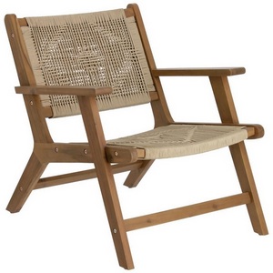 Изображение товара Кресло из ротанга La Forma (ex Julia Grup) Geralda (Бежевый/ Дерево,Акация,Веревка)