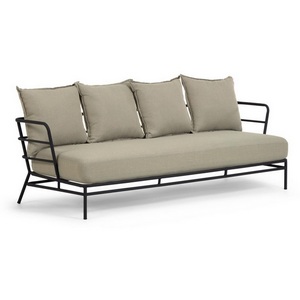 Изображение товара Диван уличный La Forma (ex Julia Grup) Mareluz (Бежевый,Черный/ Сталь,Пена,Пенополиуретан,Металл)