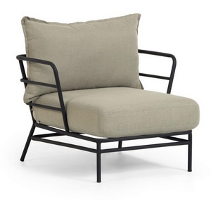 Изображение товара Кресло из ротанга La Forma (ex Julia Grup) Mareluz (Черный,Бежевый,Серый/ Пенополиуретан,Металл,Пена,Сталь)