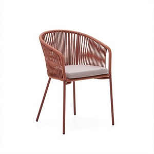Изображение товара Стул уличный La Forma (ex Julia Grup) Yanet (Терракотовый,Розовый/ Сталь,Пена,Веревка)