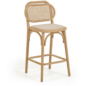 Изображение товара Барный стул La Forma (ex Julia Grup) Doriane (Дерево,Фанера,Ротанг,Пена,Дуб)