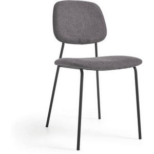 Изображение товара Стул Benilda темно-серый с дубовым шпоном и сталь с черной отделкой La Forma (ex Julia Grup) арт.108352