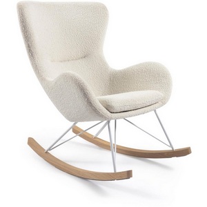 Изображение товара Кресло-качалка La Forma (ex Julia Grup) Vania (Белый/ Металл,Пена,Фанера,Дерево,Сталь,Ясень)