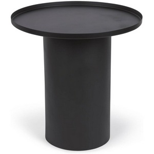 Изображение товара Столик журнальный Fleksa из черного металла D 45 см La Forma (ex Julia Grup) 109401 (круглая столешница, О-образная опора)