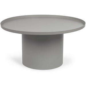 Изображение товара журнальный столик Fleksa из серого металла D 72 см La Forma (ex Julia Grup) 109402 (круглая столешница, О-образная опора)