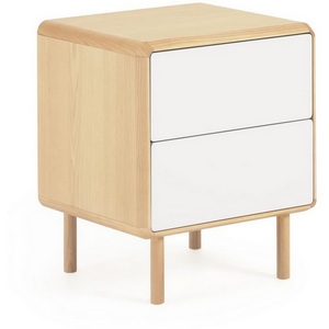 Изображение товара Тумба прикроватная La Forma (ex Julia Grup) Anielle (Белый,Серый/ Шпон,Ясень,МДФ,Дерево)