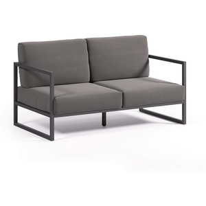 Изображение товара Comova Уличный 2-местный диван темно-серый с черным алюминиевым каркасом 150 см La Forma (ex Julia Grup) арт.146026