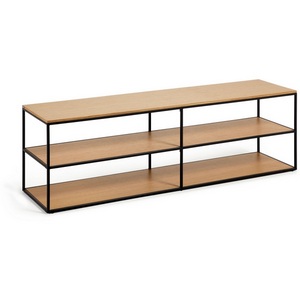 Изображение товара Тумба под телевизор La Forma (ex Julia Grup) Yoana (Черный/ Железо,Дерево,МДФ,Шпон дуба)