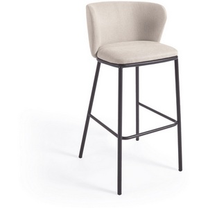 Изображение товара Барный стул La Forma (ex Julia Grup) Ciselia (Бежевый/ Сталь)