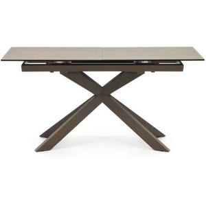 Изображение товара Стол с центральной вставкой на 8 персон обеденный La Forma (ex Julia Grup) Atminda (Коричневый/МДФ, Сталь, Керамика) (прямоугольная столешница, 4 ножки)