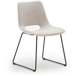 Изображение товара Zahara Стул бежевый с черными стальными ножками La Forma (ex Julia Grup) арт.148496