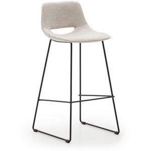 Изображение товара Zahara Барный стул бежевый с черными стальными ножками 76 см La Forma (ex Julia Grup) арт.148498
