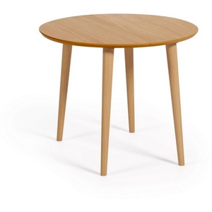 Изображение товара Стол телескоп с цельной вставкой обеденный La Forma (ex Julia Grup) Oqui (Дерево, МДФ, Шпон дуба) (круглая столешница, 4 ножки)