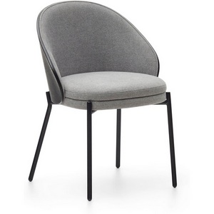 Изображение товара Стул Eamy светло-серый из шпона ясеня с черной отделкой La Forma (ex Julia Grup) арт.150951