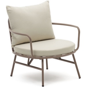 Изображение товара Кресло из ротанга La Forma (ex Julia Grup) Bramant (Сиреневый,Белый/ Пенополиуретан)