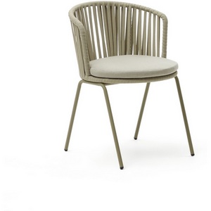 Изображение товара Saconca Садовый стул из шнура и стали с бежевой окраской La Forma (ex Julia Grup) арт.157205