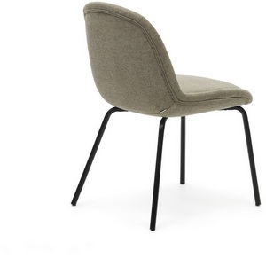 Изображение товара Aimin Стул из коричневой синели с черными стальными ножками La Forma (ex Julia Grup) арт.172690