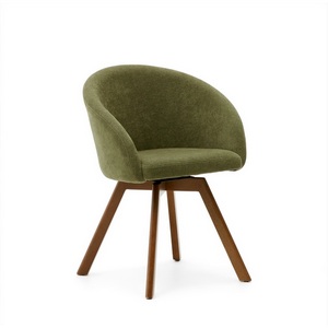Изображение товара Marvin Поворотный стул из зеленой синели с ножками из ясеня La Forma (ex Julia Grup) арт.181479