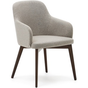 Изображение товара Стул Nelida из коричневой синели с ножками в темной отделке La Forma (ex Julia Grup) арт.181610