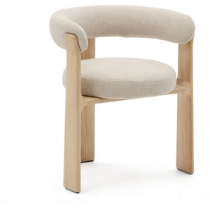 Изображение товара Granite Стул на 3 ножках из бежевого шенилла и массива ясеня в натуральной отделке La Forma (ex Julia Grup) арт.207759