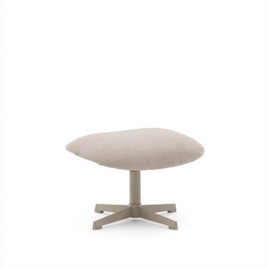 Изображение товара Jaspe Вращающийся пуф бежевого цвета с серой отделкой металла La Forma (ex Julia Grup) арт.210906