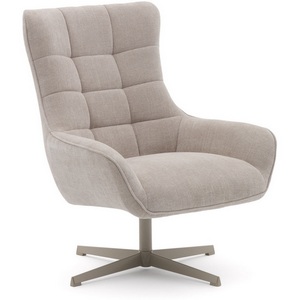 Изображение товара Teryl Кресло из шенилла бежевого цвета с серым металлом La Forma (ex Julia Grup) арт.212358