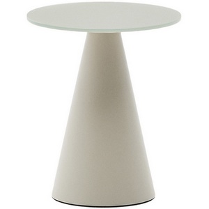 Изображение товара Журнальный столик Wilshire из матового стекла и стали матово-серый D35 см La Forma (ex Julia Grup) 261697