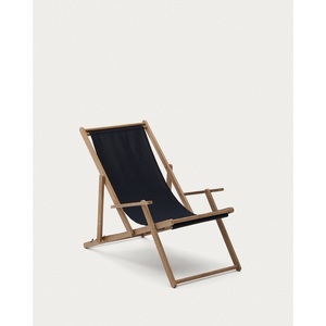 Изображение товара Складное кресло Vilara для улицы из акации и текстиля черного цвета La Forma (ex Julia Grup) арт.262387
