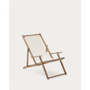 Изображение товара Cкладное кресло Vilara для улицы из акации и текстиля белого цвета La Forma (ex Julia Grup) арт.262389