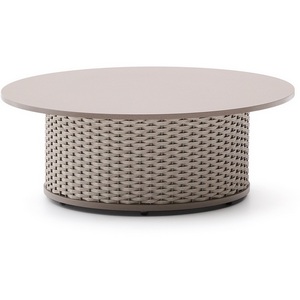 Изображение товара Уличный журнальный столик Sedalis из алюминия и веревки серого цвета D99 см La Forma (ex Julia Grup) 263200