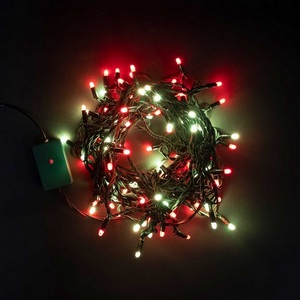 Изображение товара Гирлянда Нить с Колпачком 15м Разноцветная 220В, LED, Провод Черный Каучук, IP65 Laitcom Нити (на ёлку) AUG100CAP-21-1EPRGB