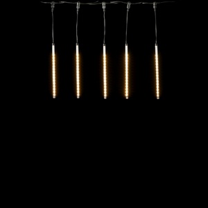 Изображение товара Гирлянда Тающие 5шт по 30см, 12В, Тепло-Белых Светодиодов, Провод Черный ПВХ, IP20 Laitcom Сосульки CCL150-11-3WW
