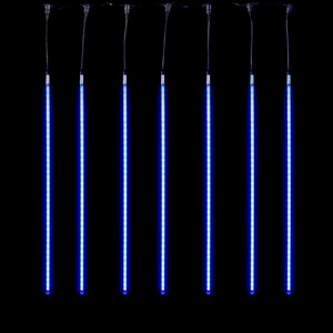 Изображение товара Гирлянда Тающие 10шт по 80см, 24В, Синих Светодиодов, Провод Черный ПВХ, IP55 Laitcom Сосульки CCL720-10-1B