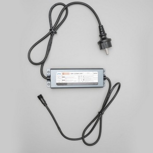 Изображение товара Блок питания электронный 150W для Нитей 24В, до 2000 LED, провод черный каучук, IP65 Laitcom DM-150F-24V