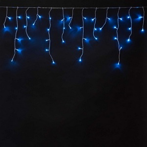 Изображение товара Гирлянда Бахрома на Батарейках 3 х 0,5 м Светло-Голубая, LED, Провод Прозрачный Силикон, IP65 Laitcom ECC100-10-8SB