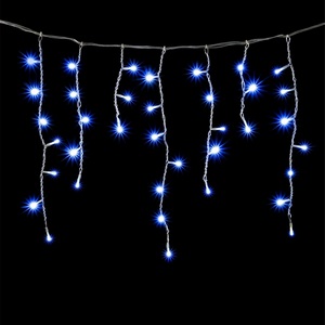 Изображение товара Гирлянда Бахрома 3 x 0,5 м Синяя 220В, LED, Провод Прозрачный Силикон, IP65 Laitcom ECC150-10-2B