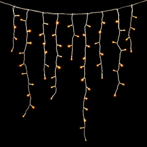 Изображение товара Гирлянда Бахрома x 0,9 м Желтая 220В, LED, Провод Прозрачный Силикон, IP65 Laitcom ECC348-10-2Y